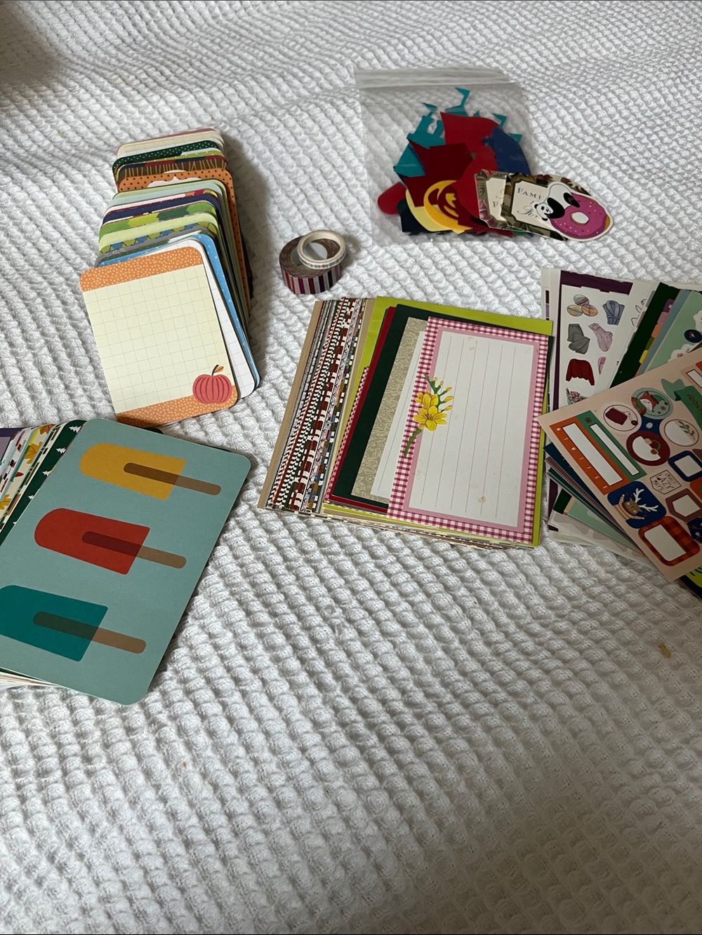 Assorted Decorative Journaling Cards & Stickers - great for scrapbooking